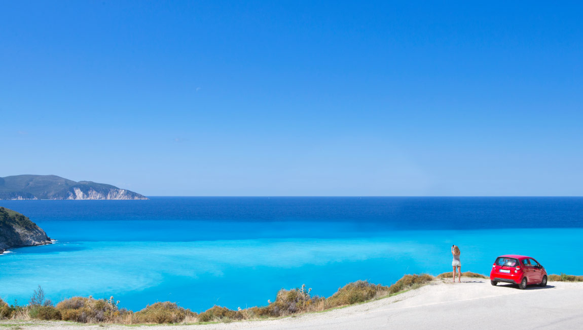 Coastal road from Thessaloniki to Halkidiki.
