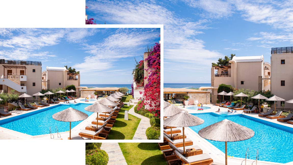 Comfortable family accommodation at Olympion Sunset in Halkidiki