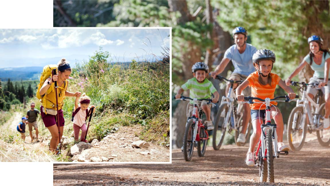 Families enjoying outdoor activities in Halkidiki