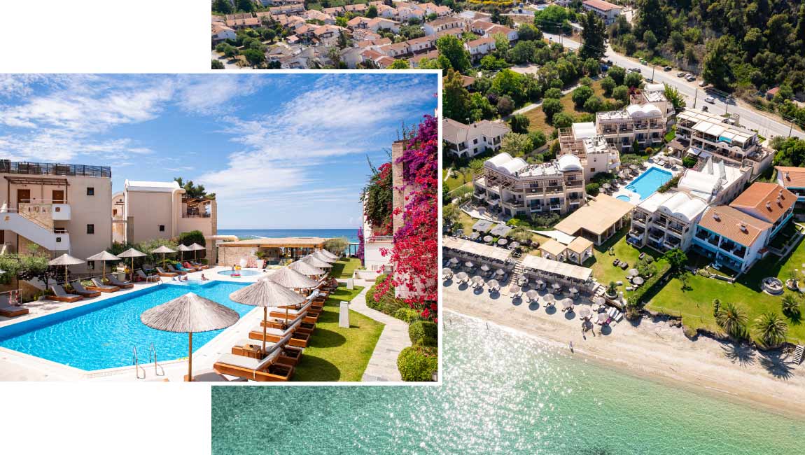 Olympion Sunset resort in Fourka Beach in Halkidiki.