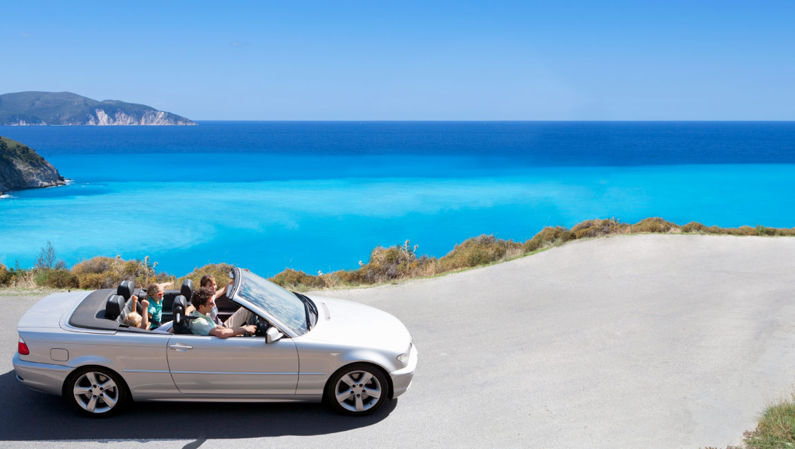 Seaside driving route to Halkidiki.